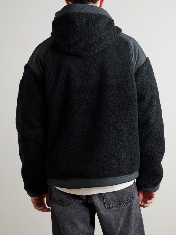 Alberni Reversible Ripstop and Wool-Blend Fleece Hooded Jacket - BK Alberni Reversible Ripstop and Wool-Blend Fleece Hooded Jacket - BK