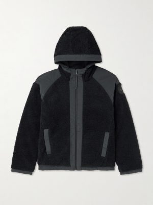 Alberni Reversible Ripstop and Wool-Blend Fleece Hooded Jacket