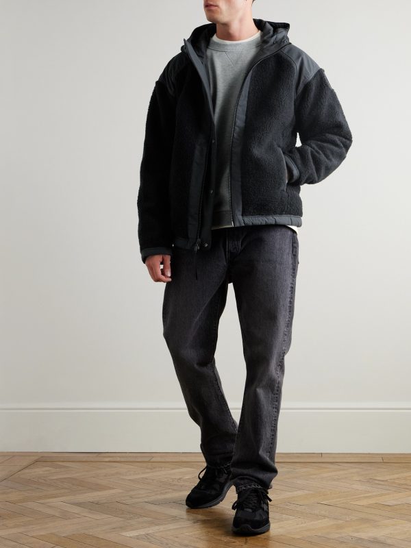 Alberni Reversible Ripstop and Wool-Blend Fleece Hooded Jacket - OU Alberni Reversible Ripstop and Wool-Blend Fleece Hooded Jacket - OU