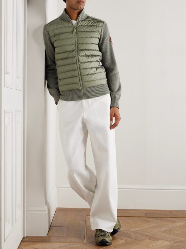 HyBridge Slim-Fit Quilted Down Shell and Merino Wool Jacket - OU HyBridge Slim-Fit Quilted Down Shell and Merino Wool Jacket - OU