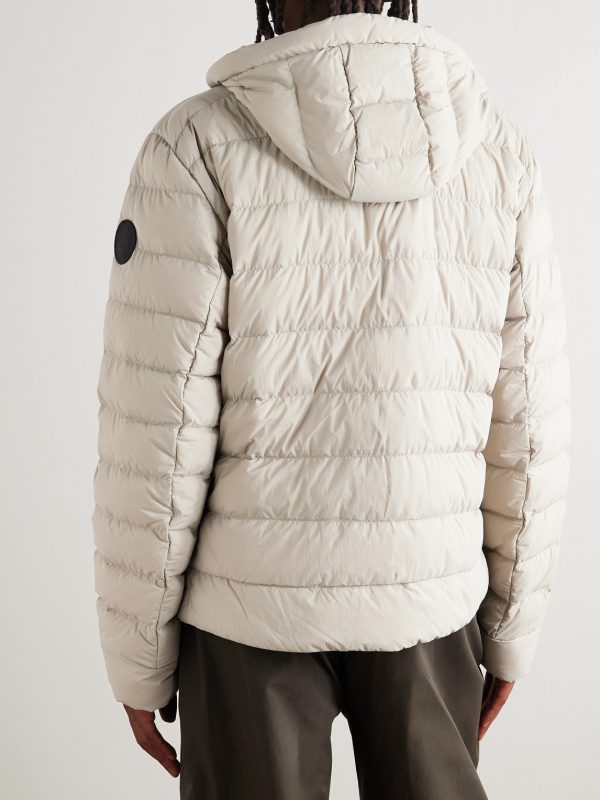 Crofton Logo-Appliquéd Quilted Enduraluxe® Hooded Down Jacket - BK Crofton Logo-Appliquéd Quilted Enduraluxe® Hooded Down Jacket - BK