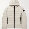 Crofton Logo-Appliquéd Quilted Enduraluxe® Hooded Down Jacket Crofton Logo-Appliquéd Quilted Enduraluxe® Hooded Down Jacket