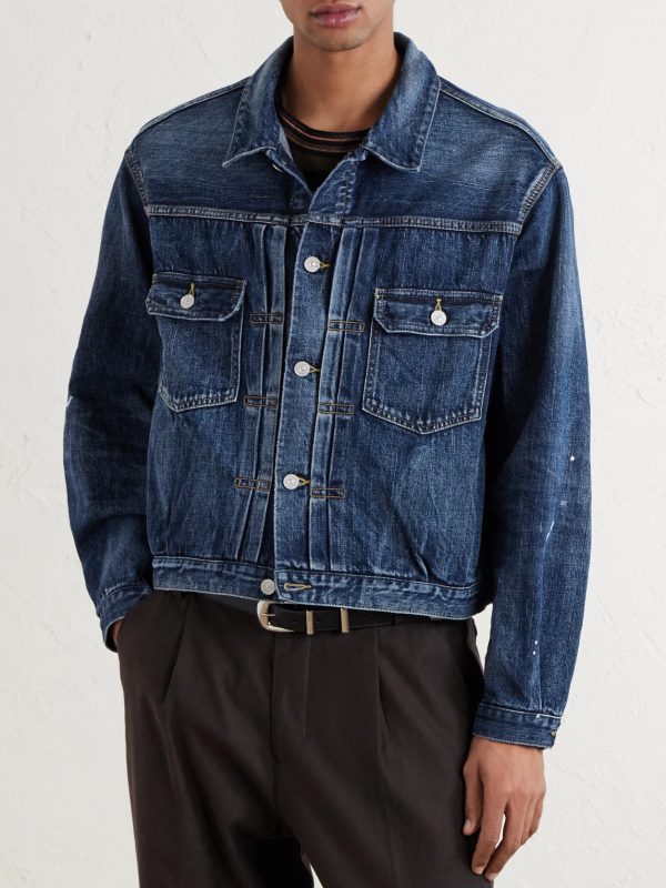 Social Sculpture 101 X DMGD-1010 Cropped Distressed Selvedge Denim Jacket - FR Social Sculpture 101 X DMGD-1010 Cropped Distressed Selvedge Denim Jacket - FR