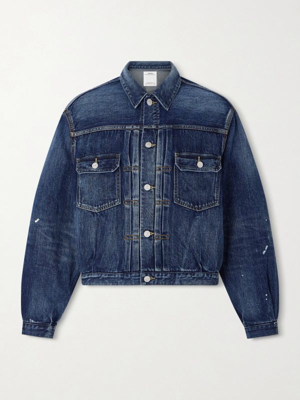 Social Sculpture 101 X DMGD-1010 Cropped Distressed Selvedge Denim Jacket Social Sculpture 101 X DMGD-1010 Cropped Distressed Selvedge Denim Jacket