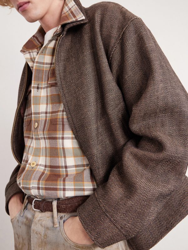 Lumber Checked Wool and Linen-Blend Twill Shirt - CU Lumber Checked Wool and Linen-Blend Twill Shirt - CU