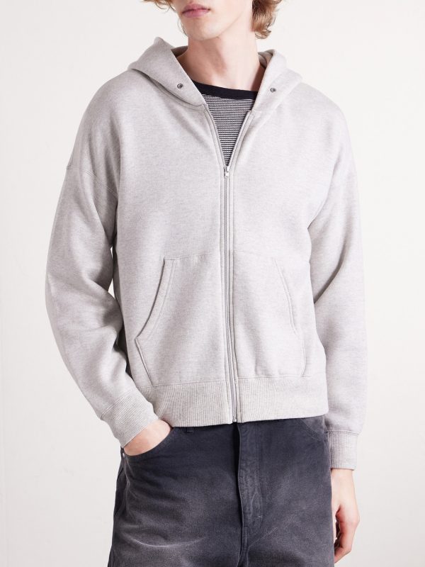 Jumbo Wool and Cotton-Blend Jersey Zip-Up Hoodie - FR Jumbo Wool and Cotton-Blend Jersey Zip-Up Hoodie - FR