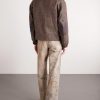 Strato Leather-Trimmed Linen and Wool-Blend Twill Jacket - BK Strato Leather-Trimmed Linen and Wool-Blend Twill Jacket - BK