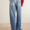 Social Sculpture 01 Wide-Leg Distressed Selvedge Jeans - BK