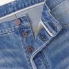 Social Sculpture 01 Wide-Leg Distressed Selvedge Jeans - E1