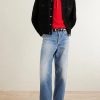 Social Sculpture 01 Wide-Leg Distressed Selvedge Jeans - OU