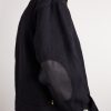 Strato Leather-Trimmed Linen and Wool-Blend Twill Jacket - CU Strato Leather-Trimmed Linen and Wool-Blend Twill Jacket - CU