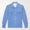 Carrow Convertible-Collar Wool and Linen-Blend Shirt Carrow Convertible-Collar Wool and Linen-Blend Shirt
