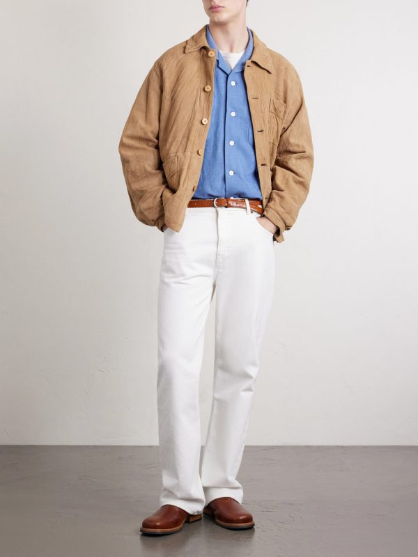 Carrow Convertible-Collar Wool and Linen-Blend Shirt - OU Carrow Convertible-Collar Wool and Linen-Blend Shirt - OU