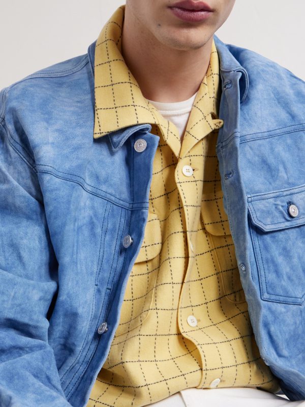Carrow Convertible-Collar Checked Wool Shirt - CU Carrow Convertible-Collar Checked Wool Shirt - CU