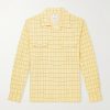 Carrow Convertible-Collar Checked Wool Shirt Carrow Convertible-Collar Checked Wool Shirt