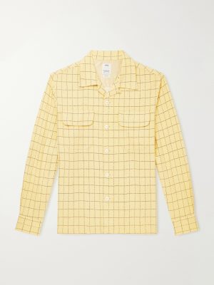 Carrow Convertible-Collar Checked Wool Shirt Carrow Convertible-Collar Checked Wool Shirt