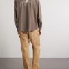 Four Corners Logo-Embroidered Canvas Western Shirt - BK Four Corners Logo-Embroidered Canvas Western Shirt - BK