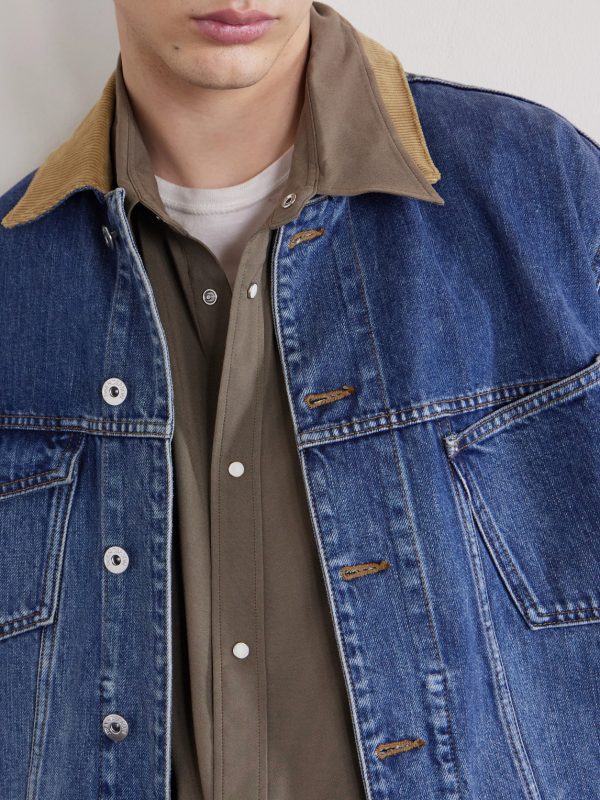 Four Corners Logo-Embroidered Canvas Western Shirt - CU Four Corners Logo-Embroidered Canvas Western Shirt - CU