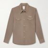 Four Corners Logo-Embroidered Canvas Western Shirt Four Corners Logo-Embroidered Canvas Western Shirt