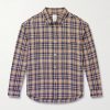 Lumber Checked Wool and Linen-Blend Twill Shirt Lumber Checked Wool and Linen-Blend Twill Shirt