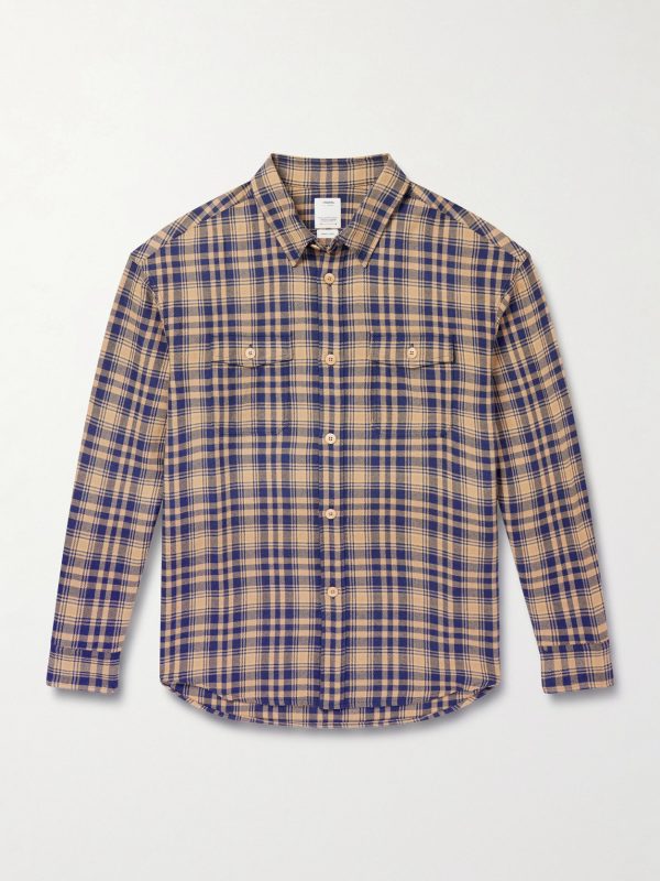 Lumber Checked Wool and Linen-Blend Twill Shirt Lumber Checked Wool and Linen-Blend Twill Shirt