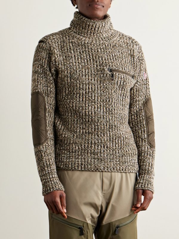 Shell-Trimmed Virgin Wool Rollneck Sweater - FR