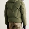 Quilted Tech-Poplin Hooded Down Jacket - BK Quilted Tech-Poplin Hooded Down Jacket - BK