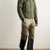 Quilted Tech-Poplin Hooded Down Jacket - OU Quilted Tech-Poplin Hooded Down Jacket - OU