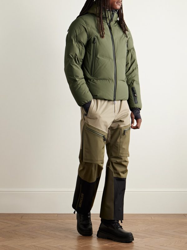 Quilted Tech-Poplin Hooded Down Jacket - OU Quilted Tech-Poplin Hooded Down Jacket - OU