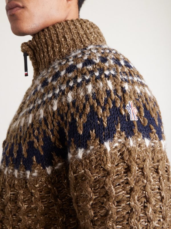 Indren Virgin Wool-Blend Jacquard Down Jacket - CU Indren Virgin Wool-Blend Jacquard Down Jacket - CU