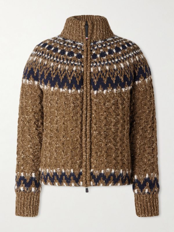 Indren Virgin Wool-Blend Jacquard Down Jacket Indren Virgin Wool-Blend Jacquard Down Jacket
