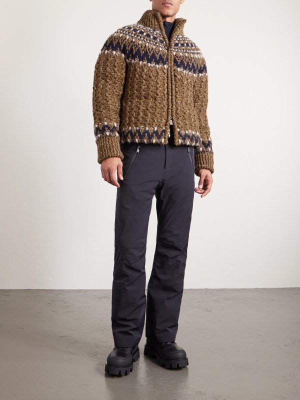 Indren Virgin Wool-Blend Jacquard Down Jacket - OU Indren Virgin Wool-Blend Jacquard Down Jacket - OU