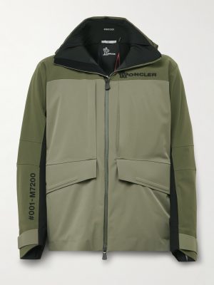 Vallatscha Colour-Block Logo-Appliquéd Padded Hooded Down Ski Jacket
