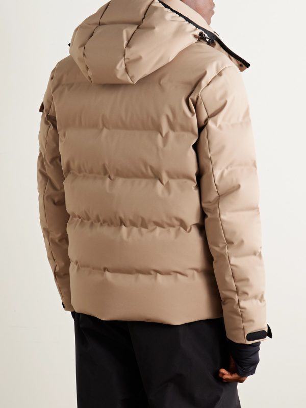 Montgetech Logo-Appliquéd Quilted Stretch-Nylon Hooded Down Ski Jacket - BK Montgetech Logo-Appliquéd Quilted Stretch-Nylon Hooded Down Ski Jacket - BK