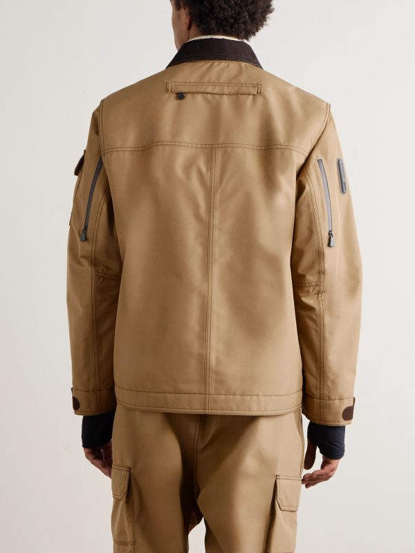 Marguns Cotton-Corduroy and Stretch-Jersey Trimmed WINDSTOPPER® by GORE-TEX LABS Hooded Ski Jacket - BK Marguns Cotton-Corduroy and Stretch-Jersey Trimmed WINDSTOPPER® by GORE-TEX LABS Hooded Ski Jacket - BK
