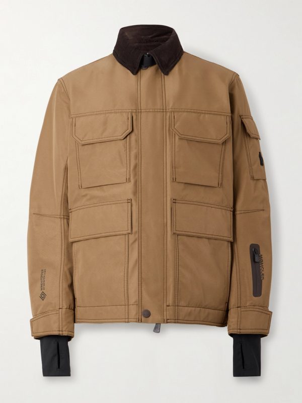Marguns Cotton-Corduroy and Stretch-Jersey Trimmed WINDSTOPPER® by GORE-TEX LABS Hooded Ski Jacket Marguns Cotton-Corduroy and Stretch-Jersey Trimmed WINDSTOPPER® by GORE-TEX LABS Hooded Ski Jacket