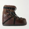 + Moon Boot Icon Low Gaiter Padded Shell and Leather Snow Boots + Moon Boot Icon Low Gaiter Padded Shell and Leather Snow Boots