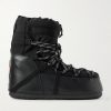 + Moon Boot Icon Low Gaiter Padded Shell and Leather Snow Boots