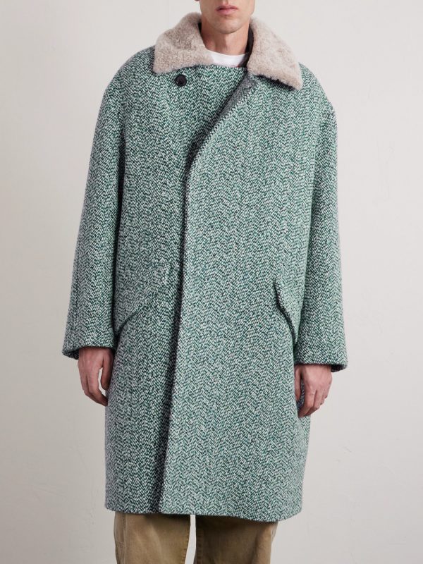 Double-Breasted Wool and Cashmere-Blend Tweed Coat - FR