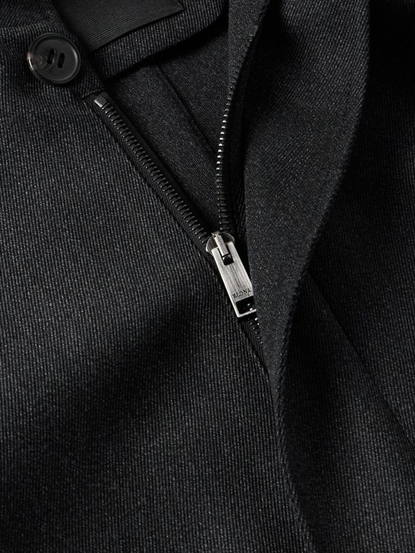 Nubuck-Trimmed Virgin Wool-Twill Jacket - CU Nubuck-Trimmed Virgin Wool-Twill Jacket - CU