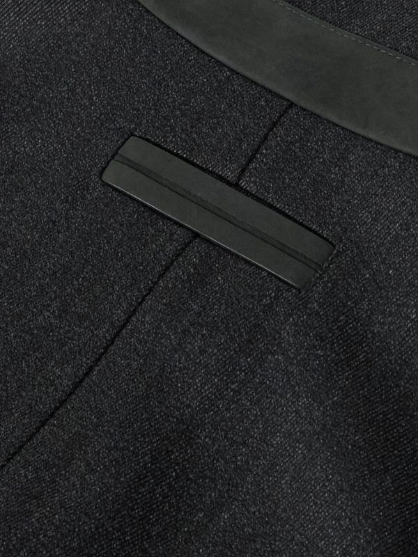 Nubuck-Trimmed Virgin Wool-Twill Jacket - E1 Nubuck-Trimmed Virgin Wool-Twill Jacket - E1