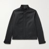 Nubuck-Trimmed Virgin Wool-Twill Jacket Nubuck-Trimmed Virgin Wool-Twill Jacket