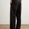 Straight-Leg Wool-Twill Trousers - BK Straight-Leg Wool-Twill Trousers - BK