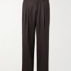 Straight-Leg Wool-Twill Trousers Straight-Leg Wool-Twill Trousers