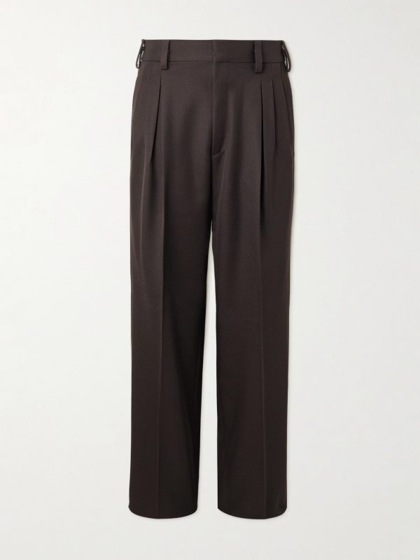 Straight-Leg Wool-Twill Trousers Straight-Leg Wool-Twill Trousers