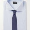 Cutaway-Collar Checked Cotton-Poplin Shirt - E1