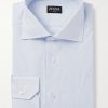 Cutaway-Collar Checked Cotton-Poplin Shirt