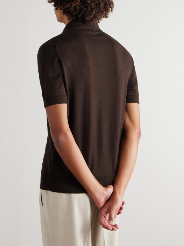 Slim-Fit Cotton Polo Shirt - BK Slim-Fit Cotton Polo Shirt - BK