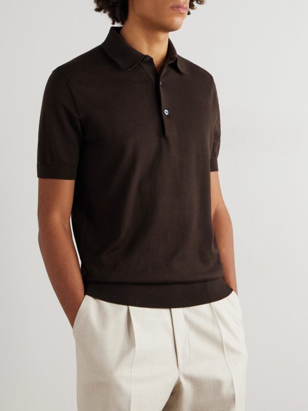 Slim-Fit Cotton Polo Shirt - FR Slim-Fit Cotton Polo Shirt - FR