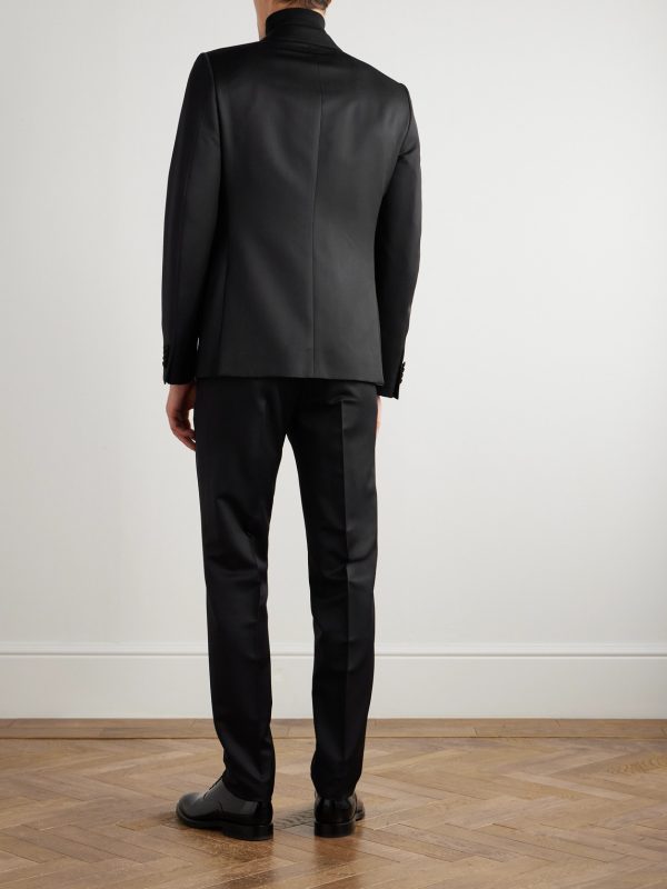 Slim-Fit Satin-Trimmed Wool and Mohair-Blend Twill Tuxedo - BK Slim-Fit Satin-Trimmed Wool and Mohair-Blend Twill Tuxedo - BK